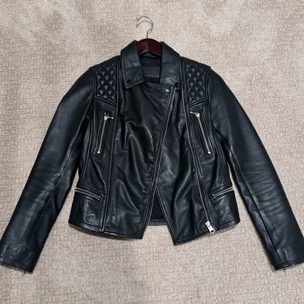 All saints Kelham Biker Leather Jacket
